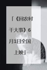 《回农村干大事》6月1日全国上映