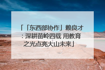 「东西部协作」赖良才：深耕苗岭四载 用教育之光点亮大山未来