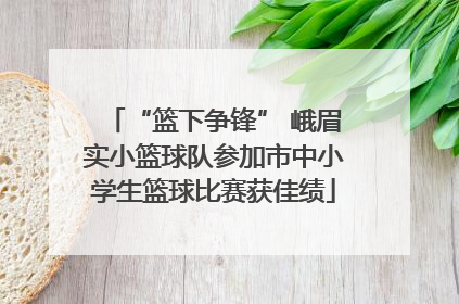 “篮下争锋” 峨眉实小篮球队参加市中小学生篮球比赛获佳绩