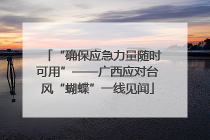 “确保应急力量随时可用”——广西应对台风“蝴蝶”一线见闻