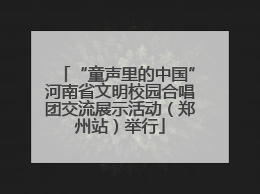 “童声里的中国”河南省文明校园合唱团交流展示活动（郑州站）举行