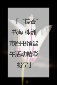 “粽香”书海 株洲市图书馆端午活动精彩纷呈