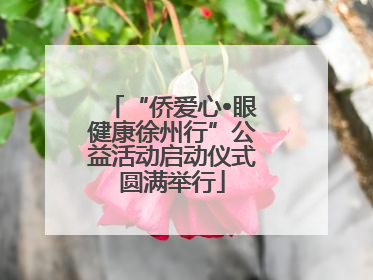 “侨爱心•眼健康徐州行”公益活动启动仪式圆满举行