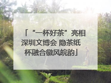“一杯好茶”亮相深圳文博会 隐茶纸杯融合徽风皖韵