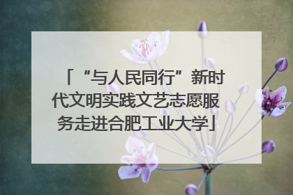 “与人民同行”新时代文明实践文艺志愿服务走进合肥工业大学