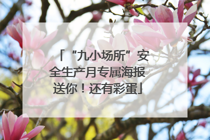 “九小场所”安全生产月专属海报送你！还有彩蛋