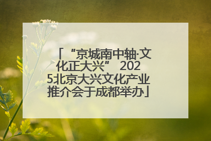 “京城南中轴·文化正大兴” 2025北京大兴文化产业推介会于成都举办