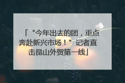 “今年出去的团，重点奔赴新兴市场！”记者直击昆山外贸第一线