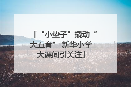 “小垫子”撬动“大五育” 新华小学大课间引关注