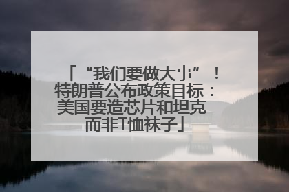 “我们要做大事”！特朗普公布政策目标：美国要造芯片和坦克 而非T恤袜子