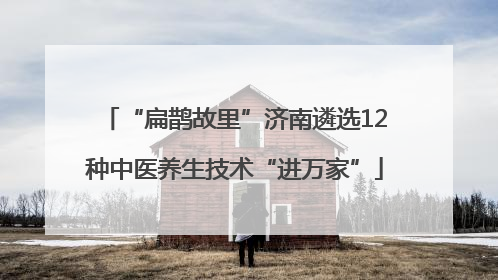 “扁鹊故里”济南遴选12种中医养生技术“进万家”