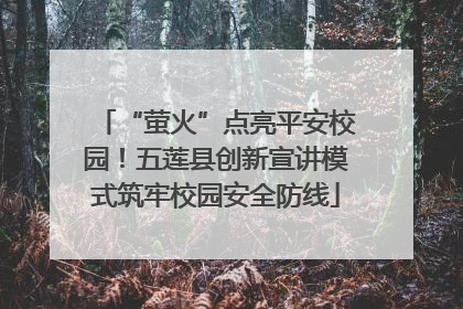 “萤火”点亮平安校园！五莲县创新宣讲模式筑牢校园安全防线