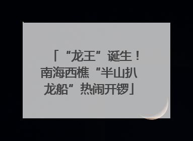 “龙王”诞生！南海西樵“半山扒龙船”热闹开锣
