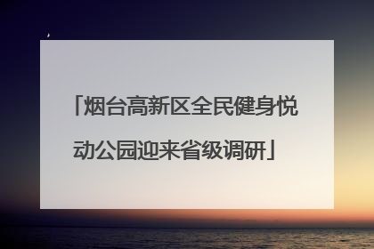 烟台高新区全民健身悦动公园迎来省级调研