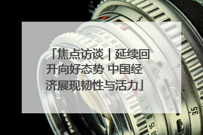 焦点访谈｜延续回升向好态势 中国经济展现韧性与活力