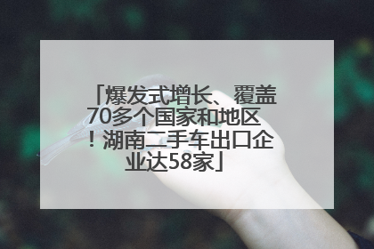 爆发式增长、覆盖70多个国家和地区！湖南二手车出口企业达58家