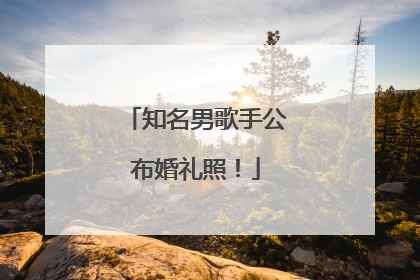 知名男歌手公布婚礼照！
