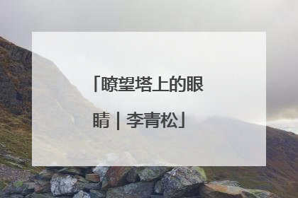 瞭望塔上的眼睛｜李青松