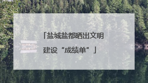 盐城盐都晒出文明建设“成绩单”