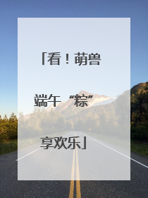 看！萌兽端午“粽”享欢乐