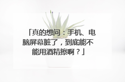 真的想问：手机、电脑屏幕脏了，到底能不能用酒精擦啊？