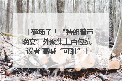 砸场子！“特朗普币晚宴”外聚集上百位抗议者 高喊“可耻”