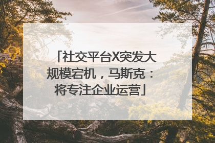 社交平台X突发大规模宕机，马斯克：将专注企业运营