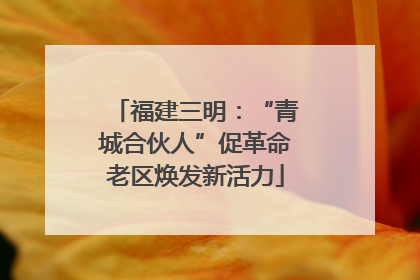 福建三明：“青城合伙人”促革命老区焕发新活力