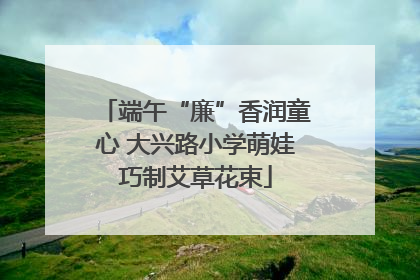 端午“廉”香润童心 大兴路小学萌娃巧制艾草花束