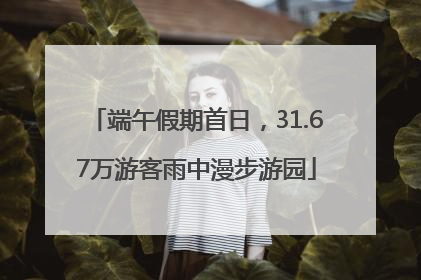 端午假期首日，31.67万游客雨中漫步游园