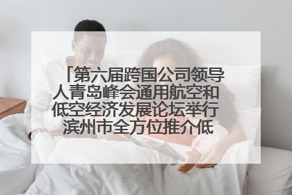 第六届跨国公司领导人青岛峰会通用航空和低空经济发展论坛举行 滨州市全方位推介低空经济发展优势