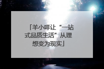 羊小咩让“一站式品质生活”从理想变为现实