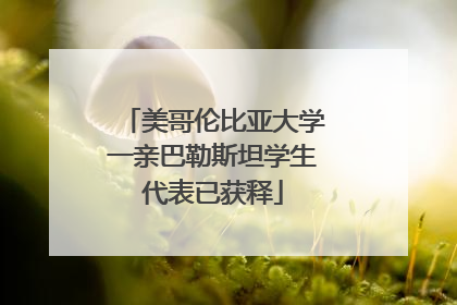 美哥伦比亚大学一亲巴勒斯坦学生代表已获释
