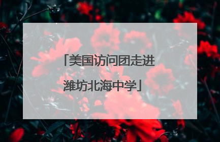 美国访问团走进潍坊北海中学