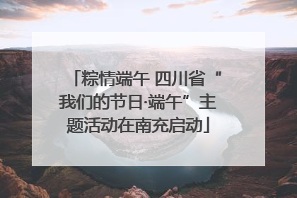 粽情端午 四川省“我们的节日·端午”主题活动在南充启动
