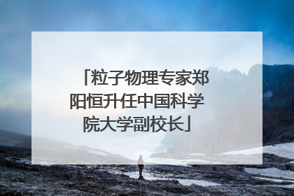 粒子物理专家郑阳恒升任中国科学院大学副校长