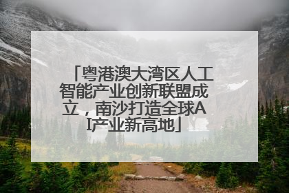 粤港澳大湾区人工智能产业创新联盟成立，南沙打造全球AI产业新高地