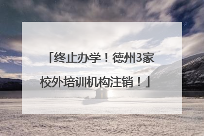 终止办学！德州3家校外培训机构注销！