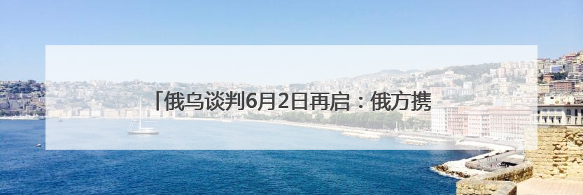 俄乌谈判6月2日再启：俄方携草案赴会，乌方坚持领土不妥协