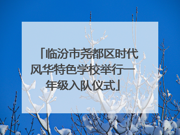 临汾市尧都区时代风华特色学校举行一年级入队仪式