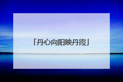 丹心向阳映丹霞