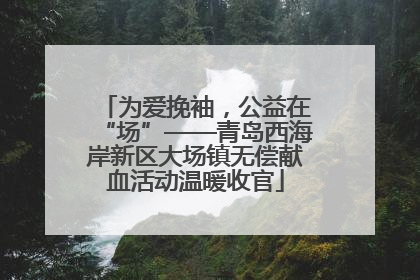 为爱挽袖，公益在“场”——青岛西海岸新区大场镇无偿献血活动温暖收官
