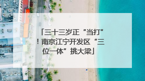 三十三岁正“当打”！南京江宁开发区“三位一体”挑大梁