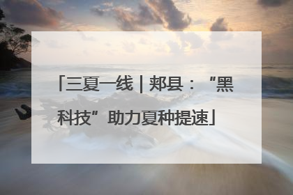 三夏一线｜郏县：“黑科技”助力夏种提速
