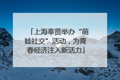 上海奉贤举办“萌娃社交”活动，为青春经济注入新活力
