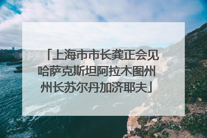 上海市市长龚正会见哈萨克斯坦阿拉木图州州长苏尔丹加济耶夫