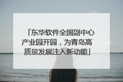 东华软件全国副中心产业园开园，为青岛高质量发展注入新动能