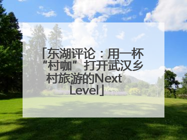 东湖评论：用一杯“村咖”打开武汉乡村旅游的Next Level