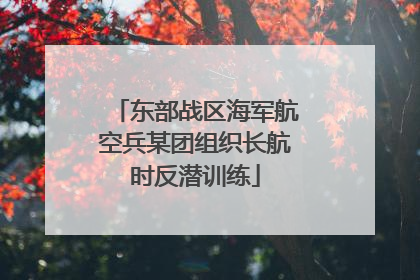 东部战区海军航空兵某团组织长航时反潜训练