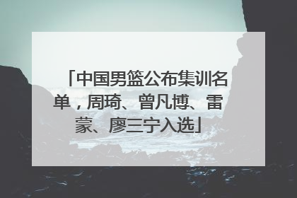 中国男篮公布集训名单，周琦、曾凡博、雷蒙、廖三宁入选